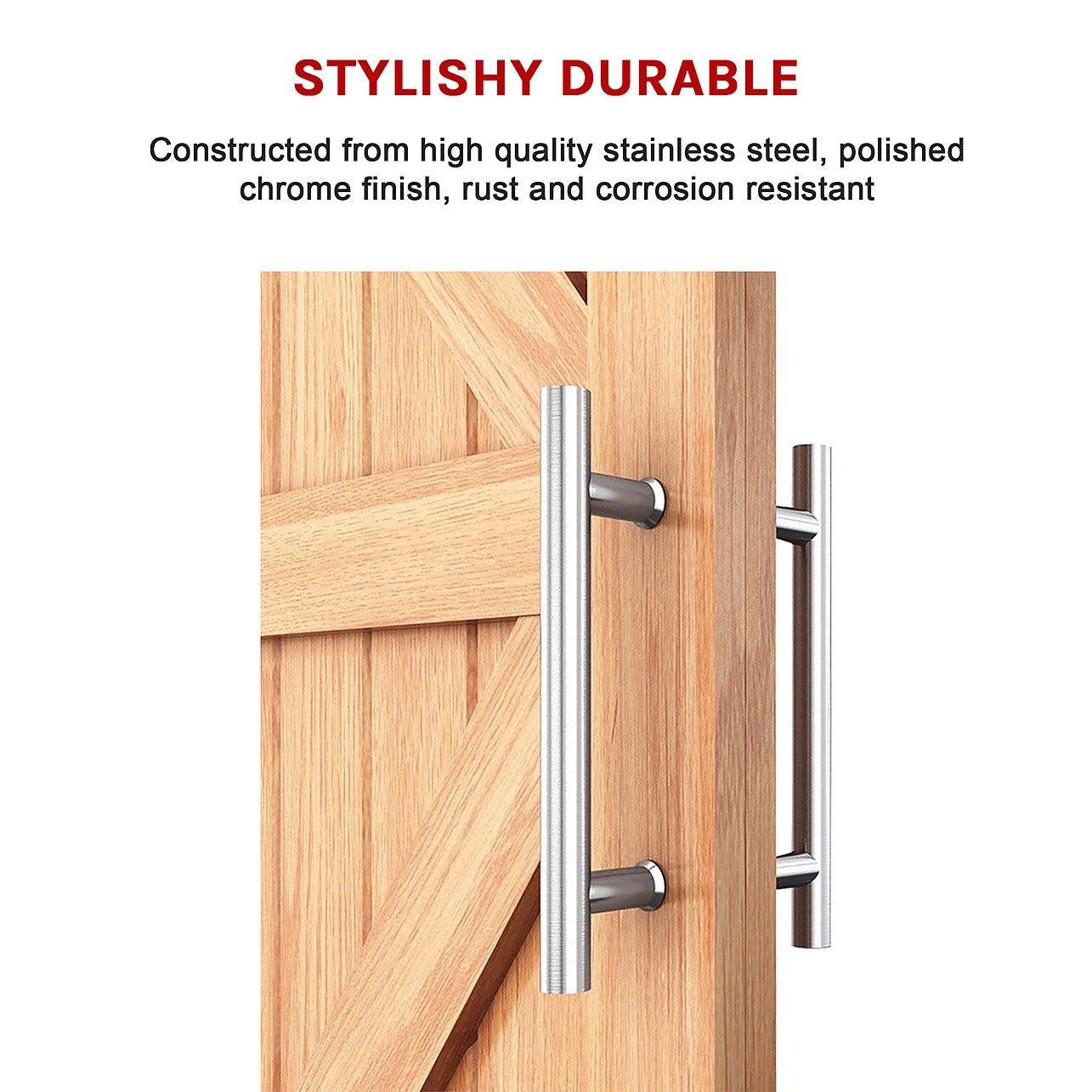 Round 300mm Push Pull Stainless Steel Door Handle Entrance Entry Shower ...