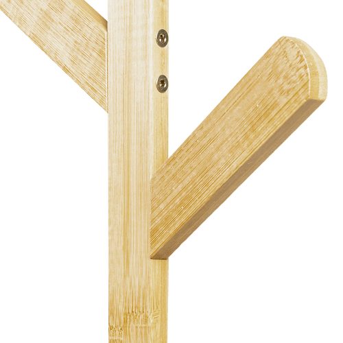 Clothes Coat Rack Garment Stand Shelf Wooden Tree Hanger Bag Hat Hook Holder