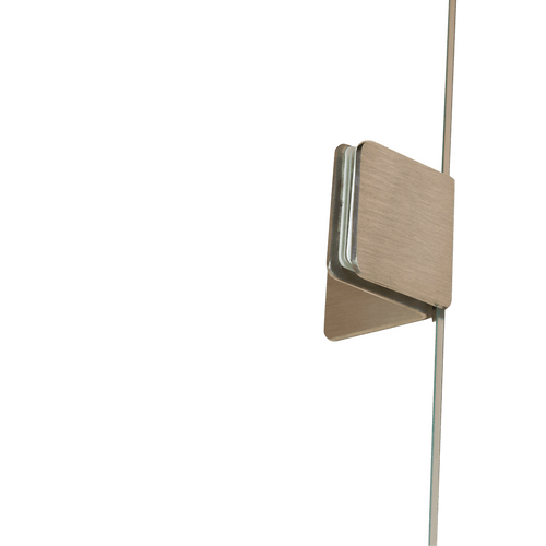 100 x 200cm Wall to Wall Frameless Shower Screen in Nickel Hardware, Round Handle