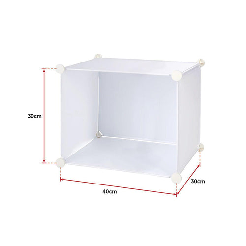 White Cube DIY Shoe Cabinet Rack Storage Portable Stackable Organiser Stand 