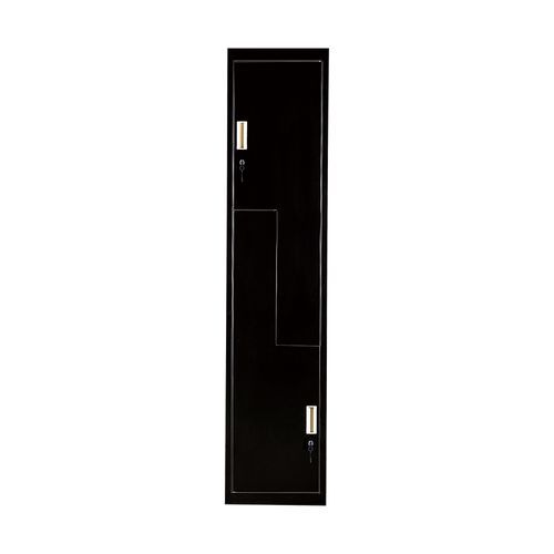 Multipurpose Locker – Black Dual L-Shaped Door with Standard Lock with 2 Keys