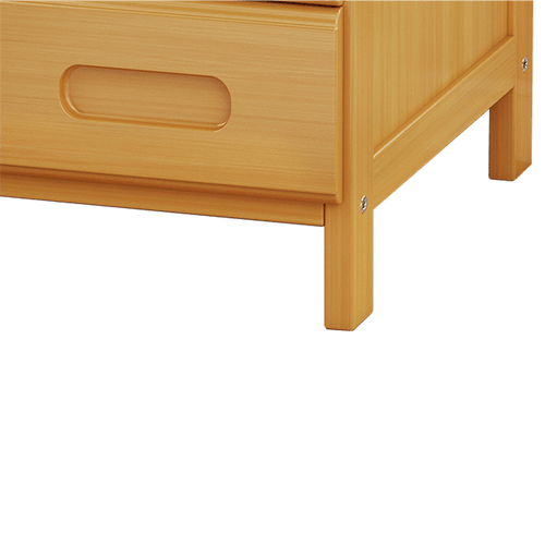 Bamboo Bedside Table Nightstand Storage Bedroom Sofa Side Stand - Wood