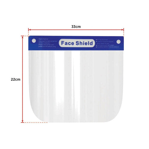 6x Safety Full Face Shield Clear Guard Protector Mask Anti-Fog + Elastic Head Band