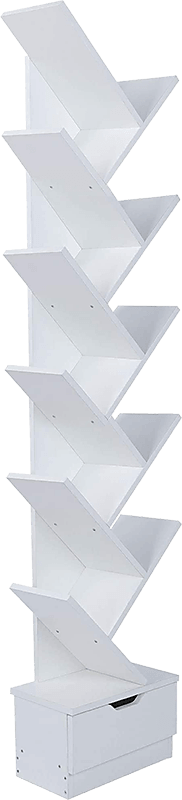 Tree Bookshelf Bookcase Book Organizer 12-Tier Multipurpose Shelf Display Racks