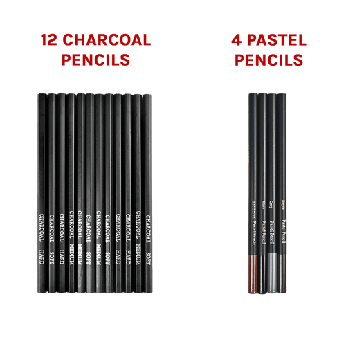 Art Sketch Pencils Oil Drawing Colouring Graphite Charcoal Pencil Set 72pcs/set