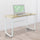 Wood & Steel Solid Computer Desk Home Office Furniture