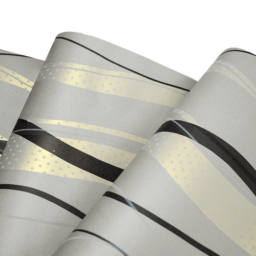 Wallpaper Flocking Simple Curves Non-woven Wall Paper Roll