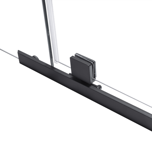 900 x 700 x 1900mm Framed Safety Glass Pivot Door Shower Screen in Black