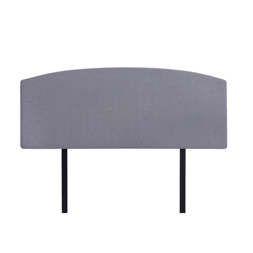 Linen Fabric Curved Double Bed Deluxe Headboard Bedhead Slate Ash 