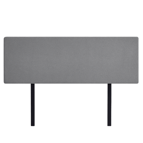 Linen Fabric Rectangular King Bed Deluxe Headboard Bedhead Night Ash 