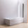 180° Black Pivot Door 6mm Safety Glass Bath Shower Screen By Della Francesca - 80 x 140cm