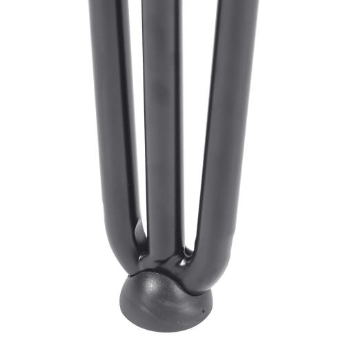 Set of 4 Industrial 3-Rod Retro Hairpin Table Legs 12mm Steel Bench Desk - 11cm Black