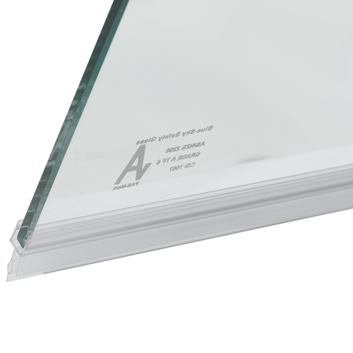 90 x 210cm Frameless 10mm Safety Glass Shower Screen BLACK