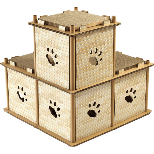 Cat Cardboard House Tree Tower Condo Scratcher Pet Post Pad Mat Furniture