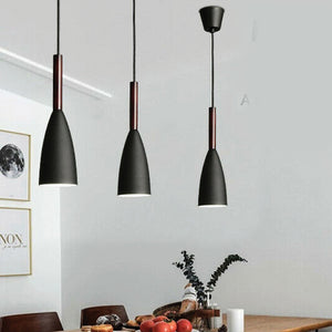 Black Pendant Lighting Kitchen Lamp Modern Pendant Light Bar Wood Ceiling Lights