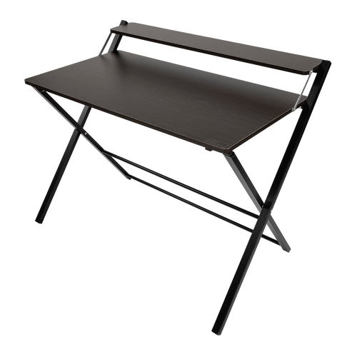 Folding Desk with Shelf Computer Laptop PC Table Side Home Office Furniture