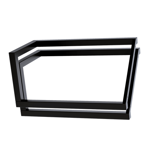 V Shaped Table Bench Desk Legs Retro Industrial Design Fully Welded - Black