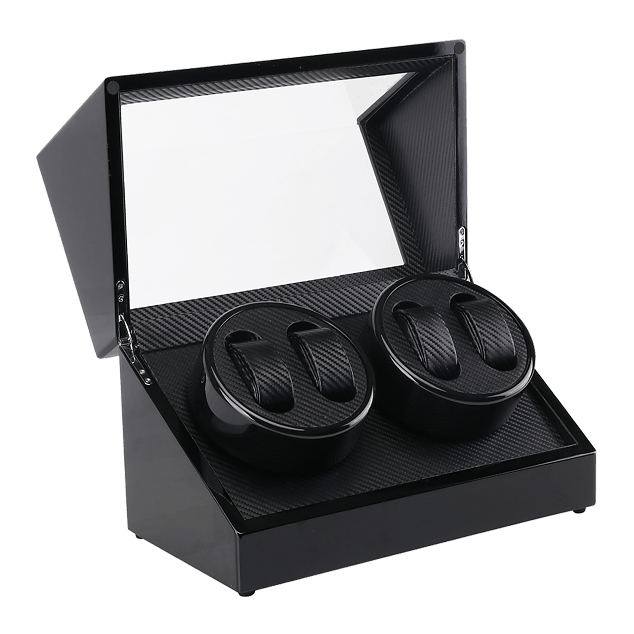 Automatic Quad Watch Winder Wood Display Box Case Motor Rotation