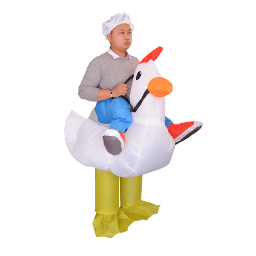 Chicken Fancy Dress Inflatable Suit -Fan Operated Costume