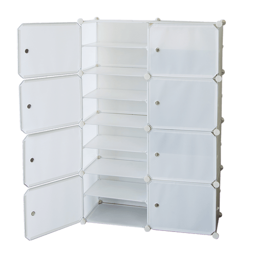 White Cube DIY Shoe Cabinet Rack Storage Portable Stackable Organiser Stand 
