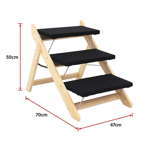 3 Steps Portable Dog Cat Pet Stairs 
