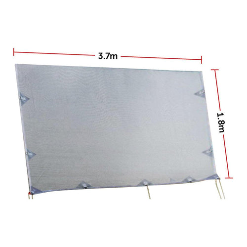 3.7 x 1.8m Caravan Privacy Screen Side Roll Out Awning