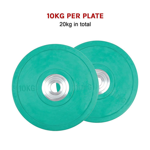 2x10kg PRO Olympic Rubber Bumper Weight Plate