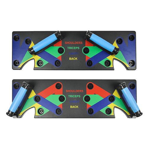 9 in1 Push Up Board Yoga Bands Fitness Workout Train Gym Exercise Pushup Stand