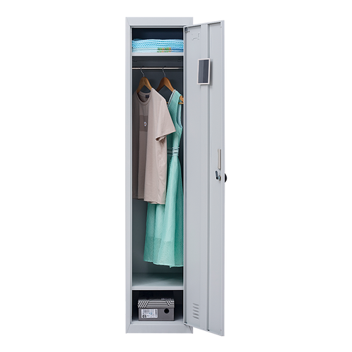 Lockable 1-Door Grey Locker for Home or Office - 4-Digit Combination Lock