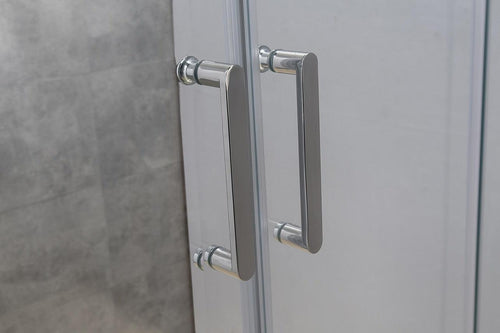 1400-1600mm Sliding Door Safety Glass Shower Screen Chrome By Della Francesca