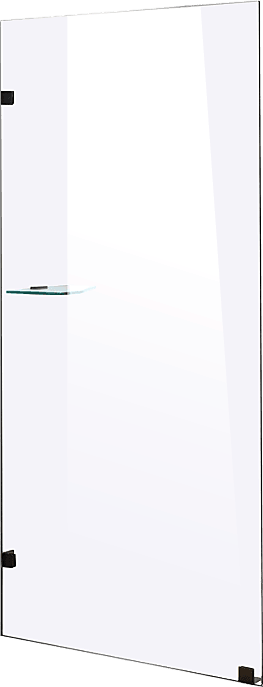 80 x 210cm Frameless 10mm Safety Glass Shower Screen BLACK