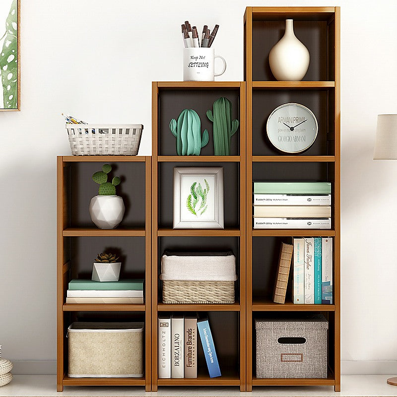 Bamboo Adjustable Shelf Set – 3 Bookcases for Books and Display