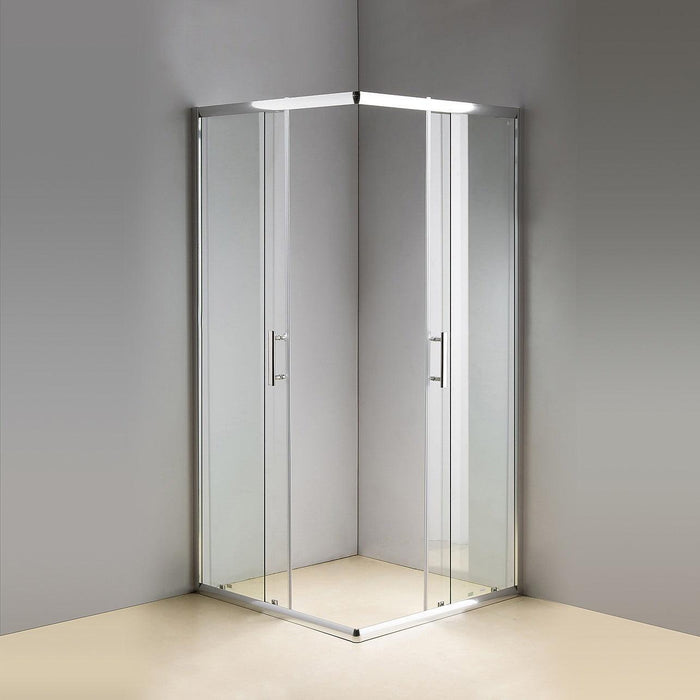 1000 x 900mm Sliding Door Nano Safety Glass Shower Screen in CHROME