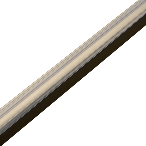 Front: (74~82) x 195cm Adjustable Semi Frameless Shower Screen in Black Side: (98~101) x 195cm