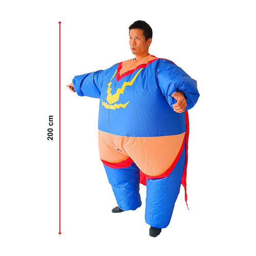 Super Hero Fancy Dress Inflatable Suit -Fan Operated Costume
