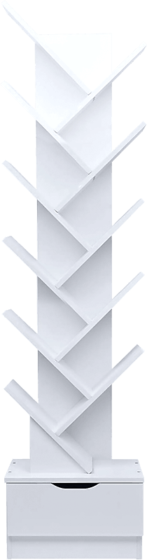 Tree Bookshelf Bookcase Book Organizer 12-Tier Multipurpose Shelf Display Racks