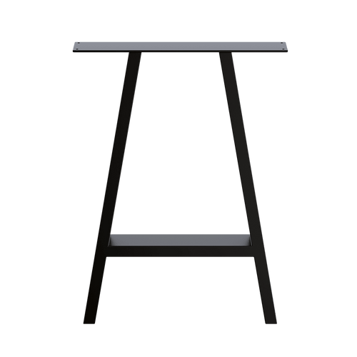 2x Rustic Dining Table Legs Industrial Vintage 71cm - Black