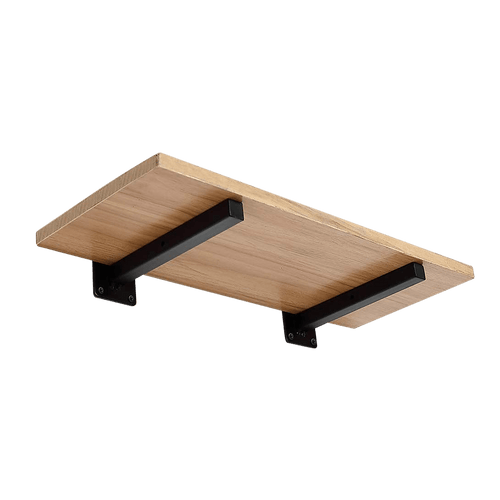 20cm Floating Shelf Brackets Industrial Metal Shelving Supports 4-Pack