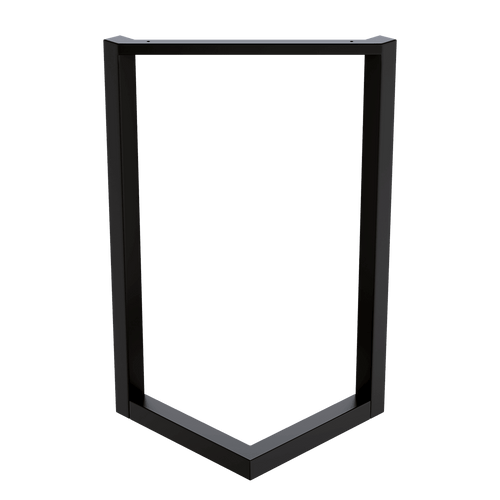 V Shaped Table Bench Desk Legs Retro Industrial Design Fully Welded - Black