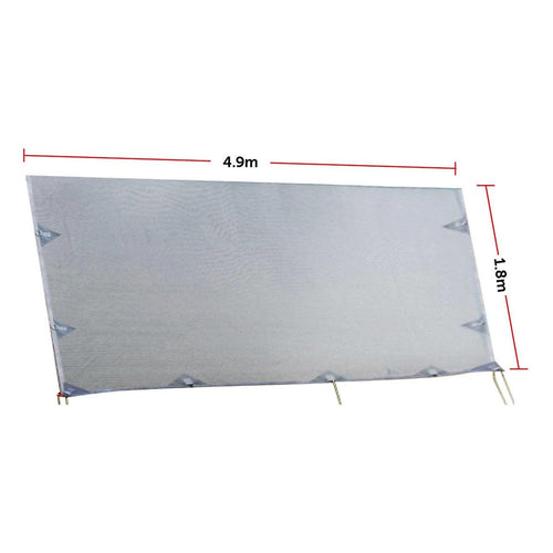 4.9 x 1.8m Caravan Privacy Screen Side Roll Out Awning