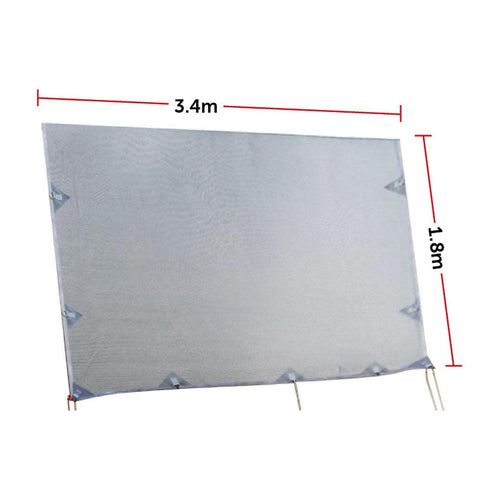 3.4 x 1.8m Caravan Privacy Screen Side Roll Out Awning