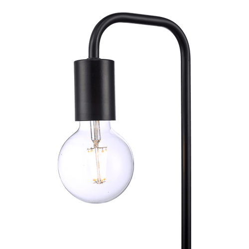 Modern Black Table Lamp Desk Light Timber Base Bedside Bedroom