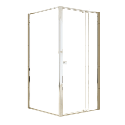 Front: (98~106) x 195cm Adjustable Semi Frameless Shower Screen in Chrome Side: (98~101) x 195cm