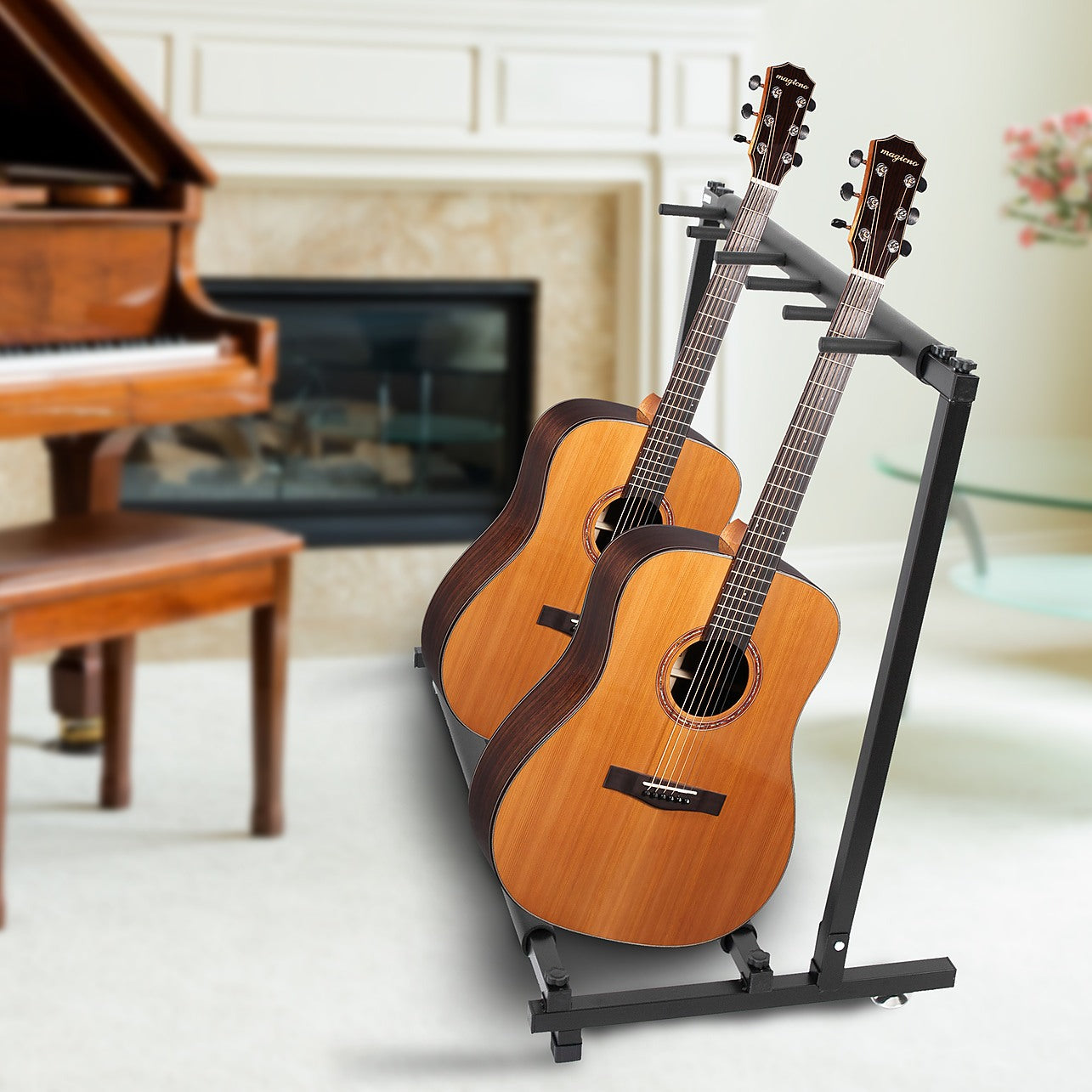 Guitar Stand 5 Holder Guitar Folding Stand Rack Band Stage Bass Acoustic  Guitar - Home & Lifestyle > Musical Equipment