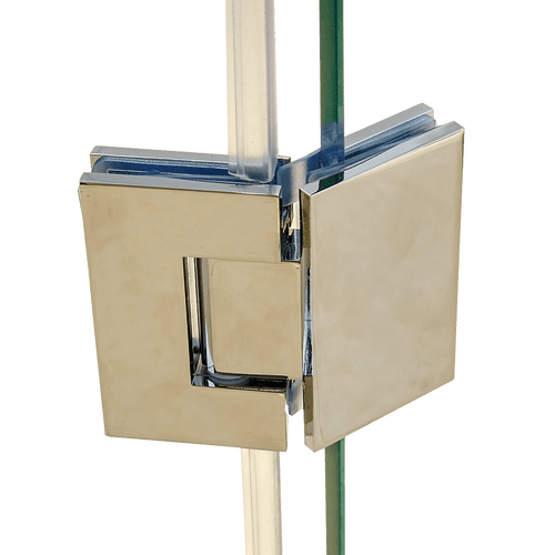 1000 x 1000mm Frameless 10mm Glass Shower Screen By Della Francesca Chrome Hardware, Square Handle