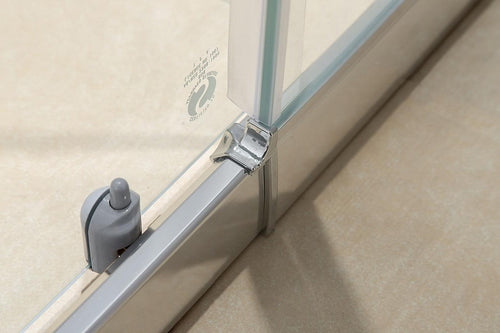 1400-1600mm Sliding Door Safety Glass Shower Screen Chrome By Della Francesca