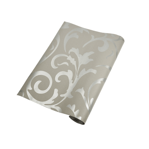 Wallpaper Silver Flower Pattern Non-woven Wall Paper Roll