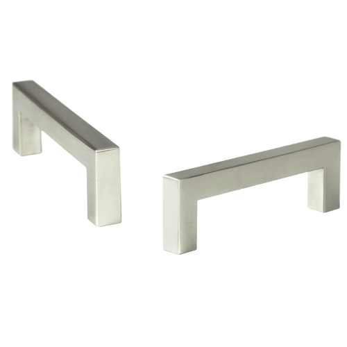 Brushed Nickel Stainless Steel Kitchen Cabinet Square Drawer Pull Door Handles 15-Pack 