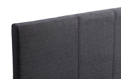 Single Bed Frame Grey Linen Fabric