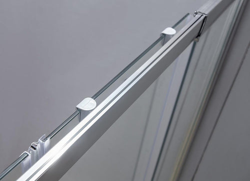 1400-1600mm Sliding Door Safety Glass Shower Screen Chrome By Della Francesca